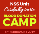 Sairam Engineering College NSS Unit Cordially invite you for Blood  Donation Camp on 5th Februaury 2019