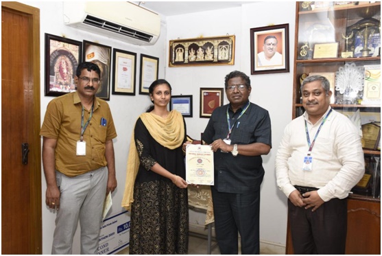 Ms.B.Suvarna Prabha of 2021 batch from IT department received “Best NSS Volunteer Award-2019-2020” from Anna University for her contribution and achievements towards NSS Volunteering.