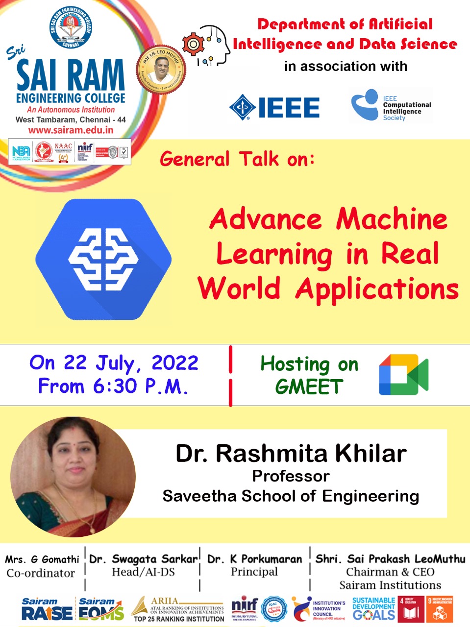 Advanced Machine Learning in Real World Application on July 22, 2022.