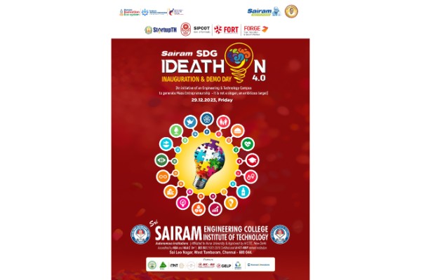 Sairam SDG IDEATHON 4.0 Inauguration & Demo day 29-12-2023, Friday
