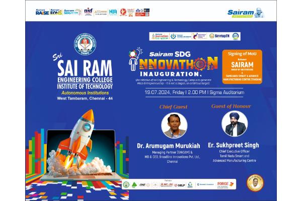 Sairam SDG INNOVATHON 3.0 INAUGURATION