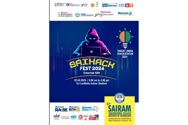 Sai Hack FEST Sri LeoMuthu Indoor Stadium Internal SIH on 02.09.2024