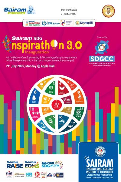 Sairam SDG Inspirathon 3.0 – Igniting Ideas for Impact