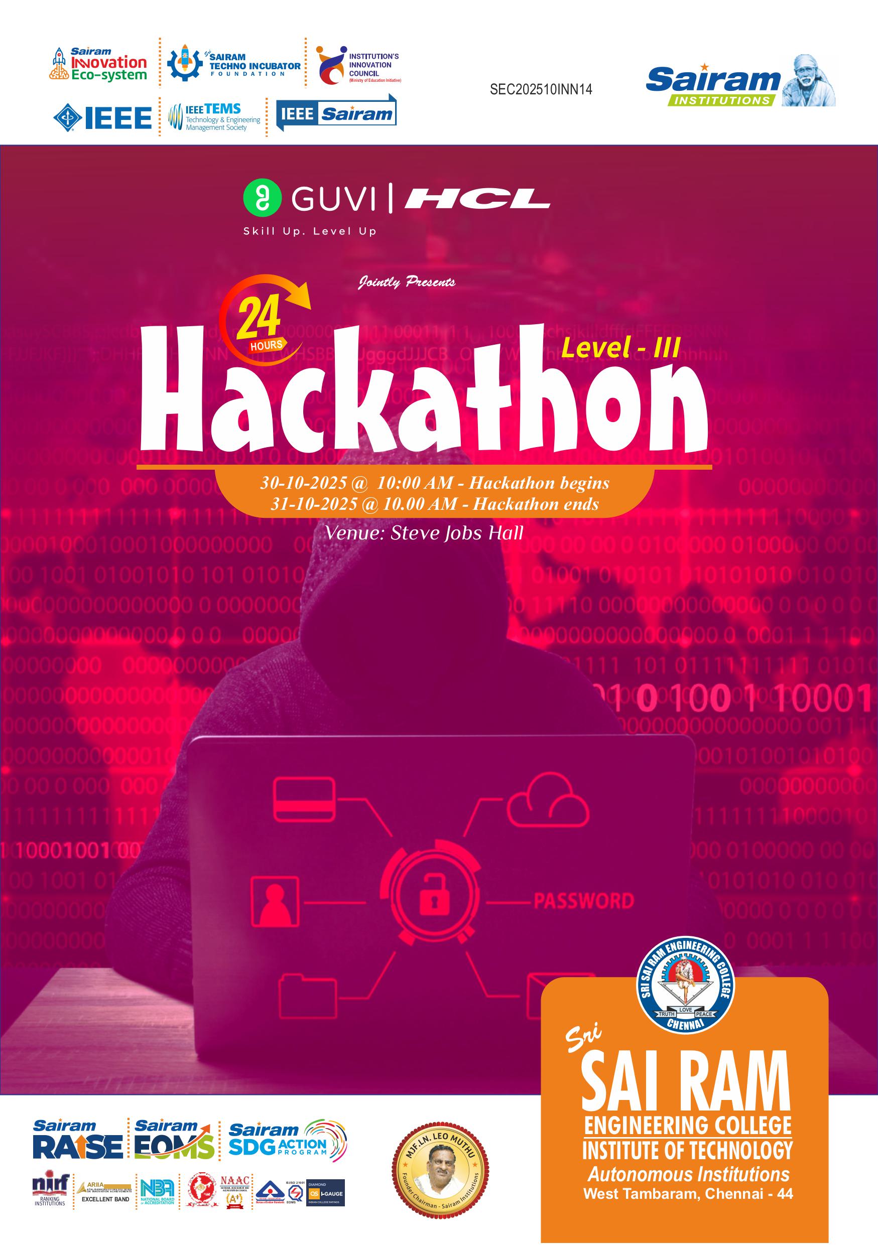 GUVI | HCL Hackathon – Level III: 24 Hours of Innovation at Sairam