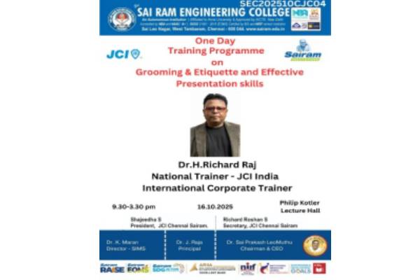 JCI – 3rd Training Programme on Grooming & Etiquette and Effective Presentation skills