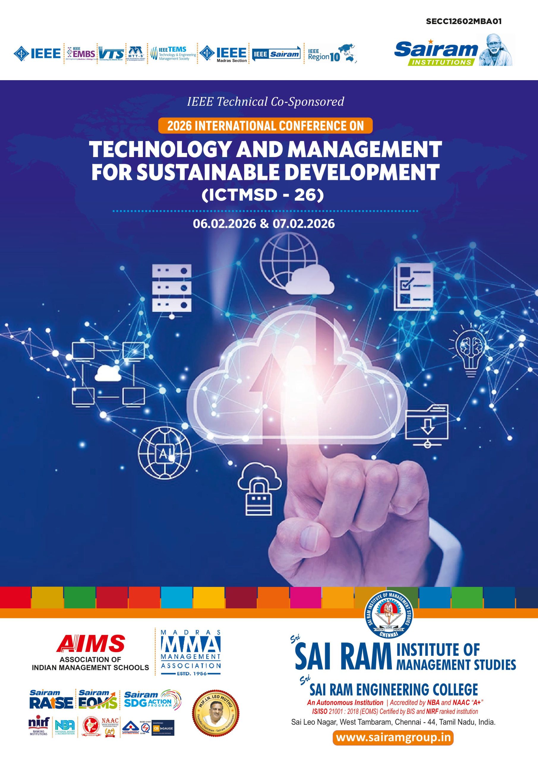 TECHNOLOGY AND MANAGEMENT FOR SUSTAINABLE DEVELOPMENT (ICTMSD – 26)